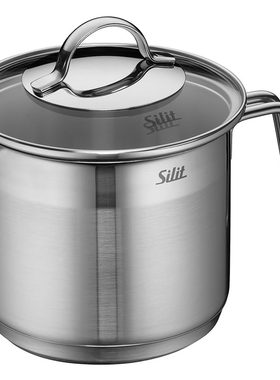 德国Silit喜力特不锈钢 奶锅 汤锅 带玻璃盖导料口小炖锅
