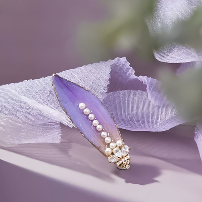 真睡莲花瓣旗袍连衣裙配饰品国风