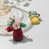 榅妮女巫天然水晶手工复古新中式 国风优雅珍珠高级饰品胸针别针