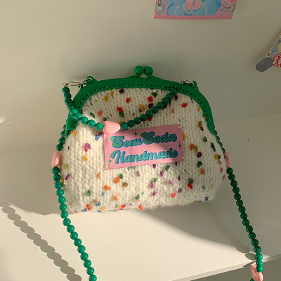 饺子包爱心串珠中号日韩少女