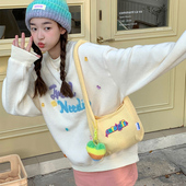 SEEU SODA 原创糖果少女针织包斜挎包可爱肩挎包保暖手提斜挎包