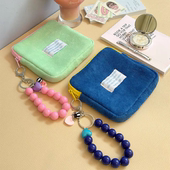 SEEUSODA 原创春夏薄荷绿少女化妆包可爱护照包卫生巾巾收纳包