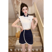 气质减龄运动休闲套装 凡舒轻奢 贵族温网2025年春夏新款 学院风