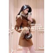 凡舒轻奢 气质时尚 摩卡纪事2025年秋冬新款 洋气复古狐狸毛领套装