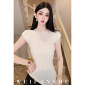 凡舒轻奢 高知名媛2025年秋冬新款 气质简约无缝一体山羊绒上衣