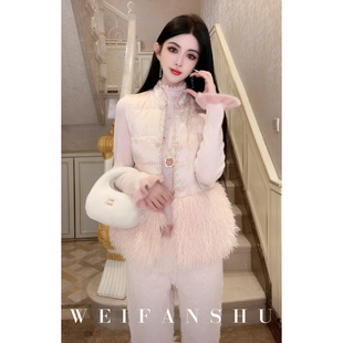 凡舒轻奢 绮罗春色2025年秋冬新款设计感新中式90鹅绒马甲外套