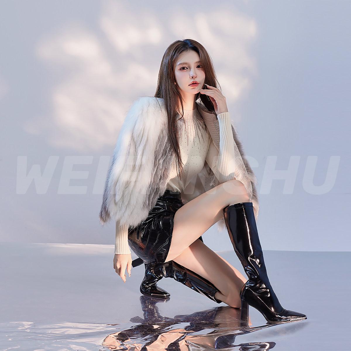 狐狸毛斗篷外套气质女神皮草