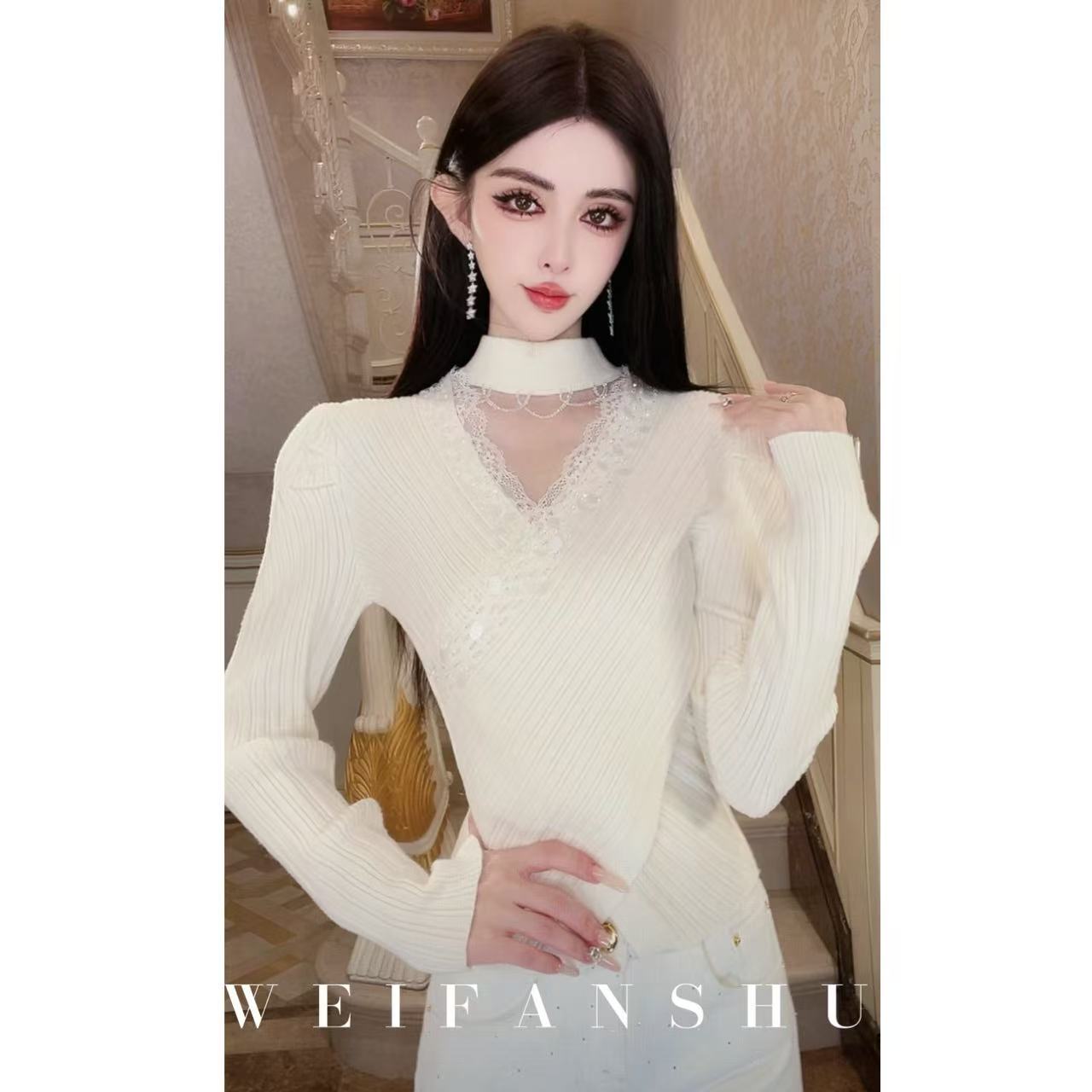 凡舒轻奢 独占心扉2025年秋冬新款法式设计感时尚修身毛衣百搭