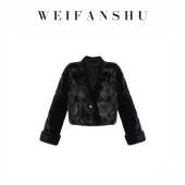 高级感时尚 凡舒轻奢 月下华尔兹2025年秋冬新款 毛毛水貂外套百搭