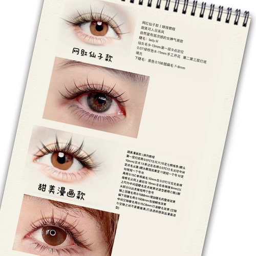 美睫理论教学美睫练习图纸