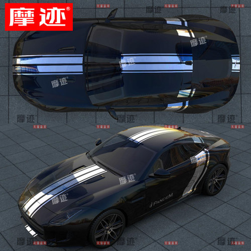 适用于捷豹ftype车贴拉花XE XJ XF XEL XFL F-TYPE改装饰机盖贴纸