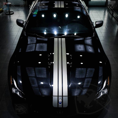 玛莎拉蒂Ghibli吉博力车贴拉花总裁Levante改装饰引擎盖机盖贴纸