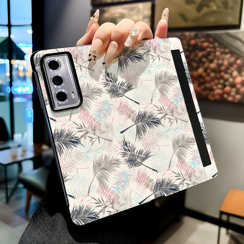 大树叶适用华为荣耀MAGIC V6 V3 Vs3手机壳MAGIC V5V2 Vs2新款折叠屏高级感磁吸休眠翻盖皮纹保护套
