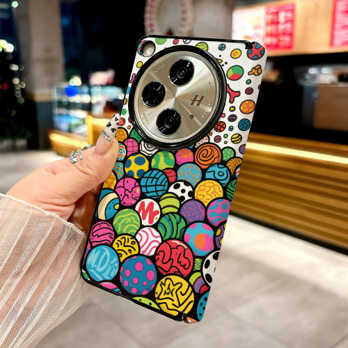 多彩波波球适用OPPO Find N3手机壳Find N5 N3典藏版新款折叠屏防摔保护套高级中轴磁吸皮纹