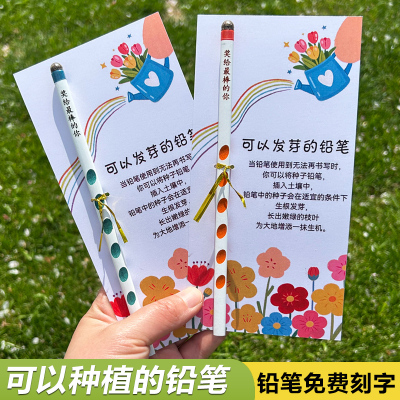 定制名字可发芽铅笔环保种子笔创意小礼物卡纸定制学生奖励小礼品