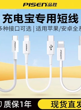 品胜充电宝短数据线双typec充电20cm短线适用苹果16proma华为安卓