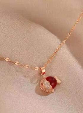 韩版ins招财钛钢不掉色直播项链