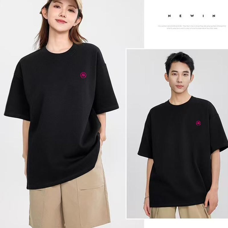 新款爱玛电动车工作服定制T恤工装团体短袖工服文化广告衫印字LOG