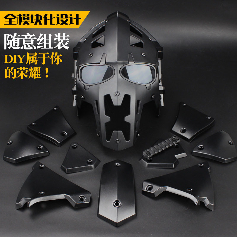 战术户外cosplay骑行头盔未来终结者战术头盔面具一体哈雷机车