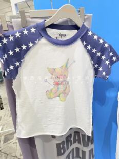 日本订购 Ema gaspar×Oriens 星星猫猫插肩袖 圆领半袖短袖T恤