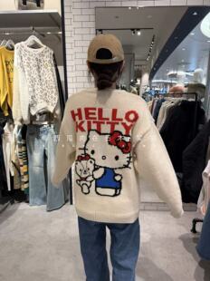 日本订购 RODEO CROWNS 三丽鸥Hello Kitty联名女开衫外套 针织衫