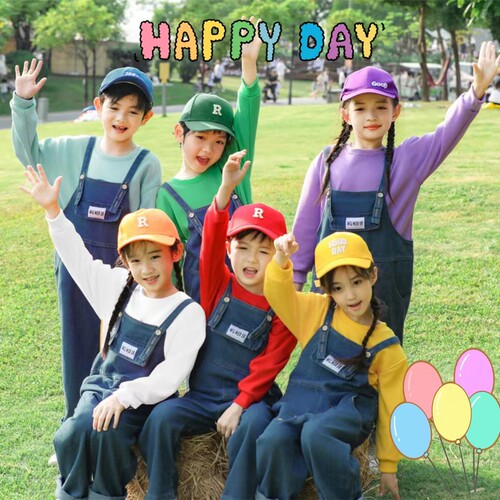 儿童合唱演出服幼儿园毕业照班服小学生运动会啦啦队表演服背带裤