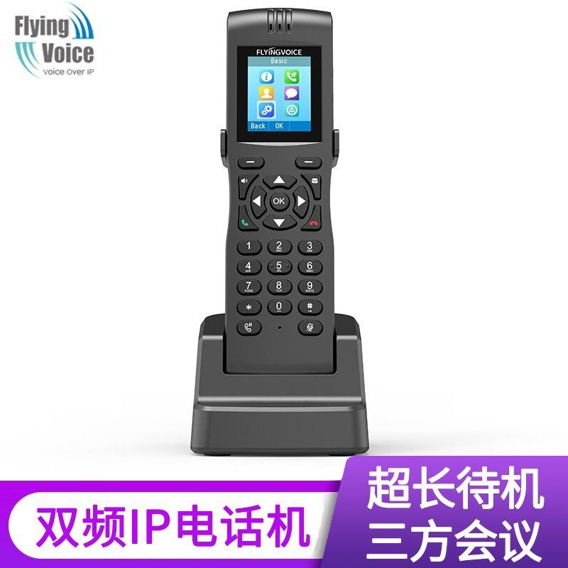 飞音时代FlyingVoice便携手持式双频voip电话机FIP16无绳话机 sip