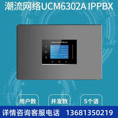 Grandstream潮流网络电话交换机UCM6302A IPPBX集团电话 SIP程控