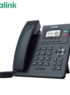 Yealink亿联 SIP-T31P 固定电话机黑色 企业入门级单线语音IP电话
