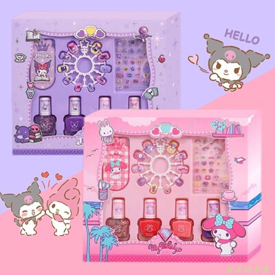 三丽欧儿童指甲油女孩无毒无味过家家玩具小朋友美甲礼物专用套装