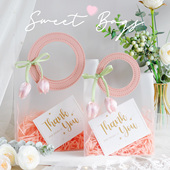 结婚透明礼品袋伴手礼手提袋高级感生日礼物礼品包装 小号空袋ins