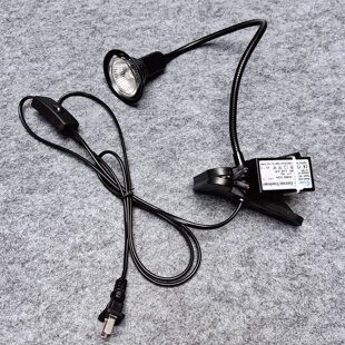 12V50W卤素灯模拟太阳光实验室照明灯具可调亮度万向软管式夹子灯