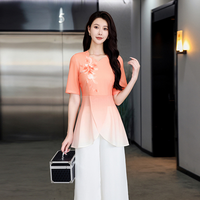 足疗技师工作服新款高端中式养生