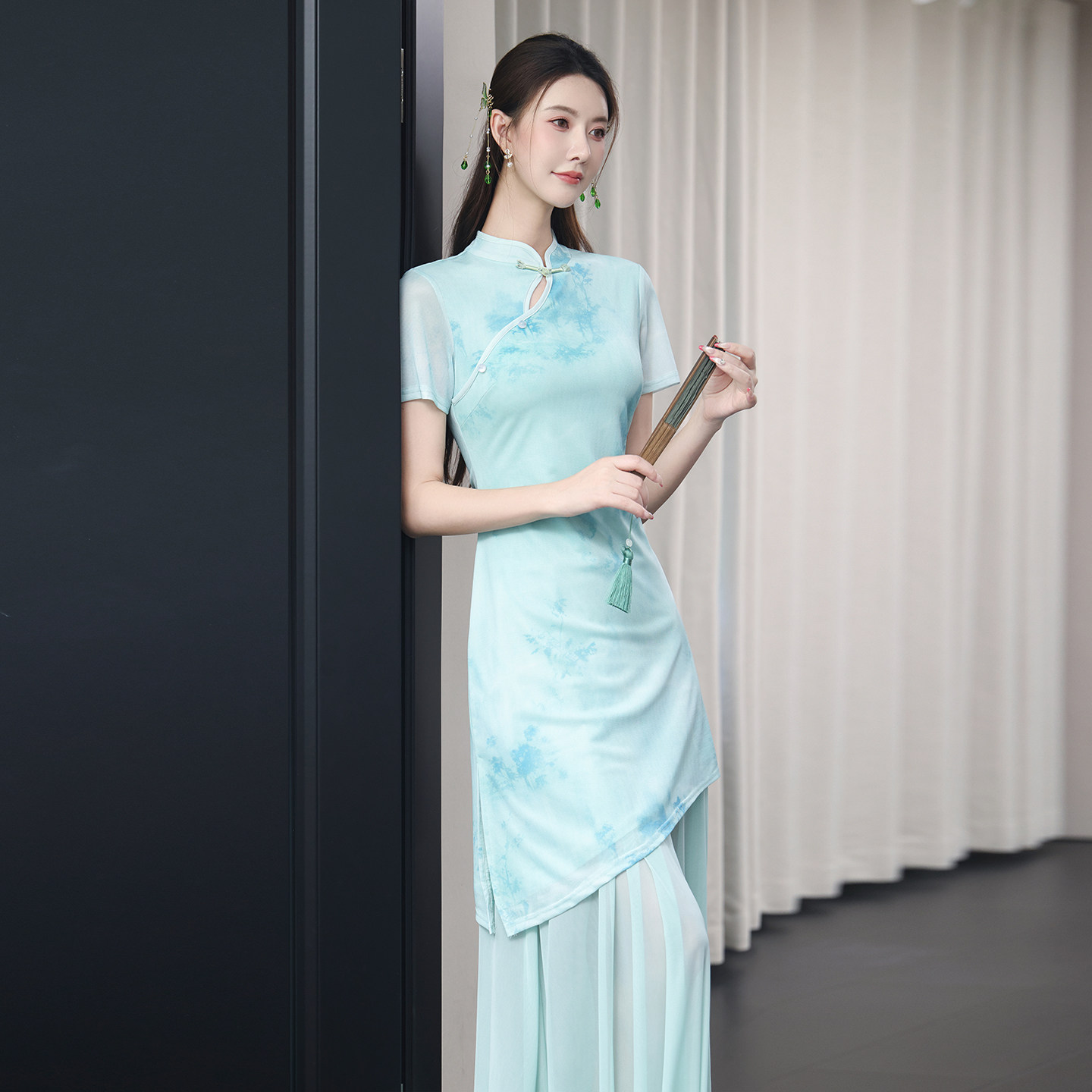 足疗足浴技师服养生会所长裤套装