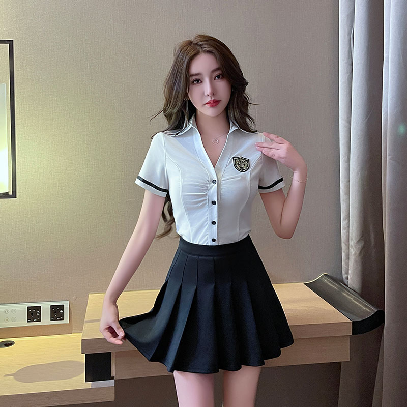 两件套足疗店夜场按摩高端jk衬衣