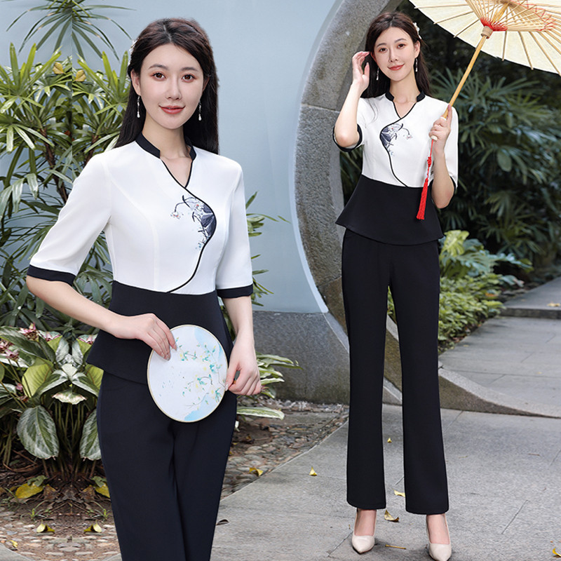 美容师工作服女套装技师服足浴足