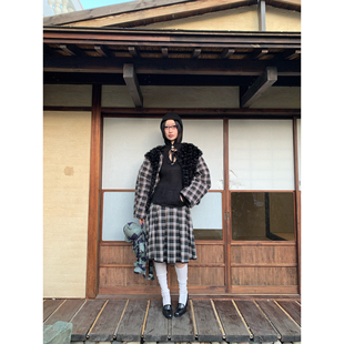 DOUBLE JACKET BREASTED FUR 双排扣格纹皮草 WEASTEN FOURFORTY