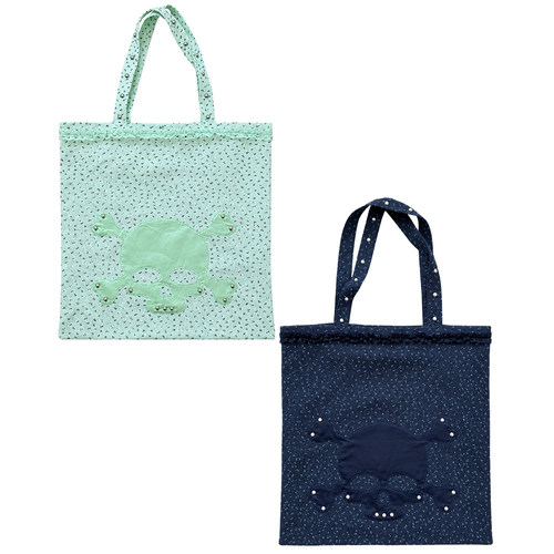 FOURFORTY SKULLY FLORAL TOTE 拎着就可出门 骷髅铆钉碎花托特包