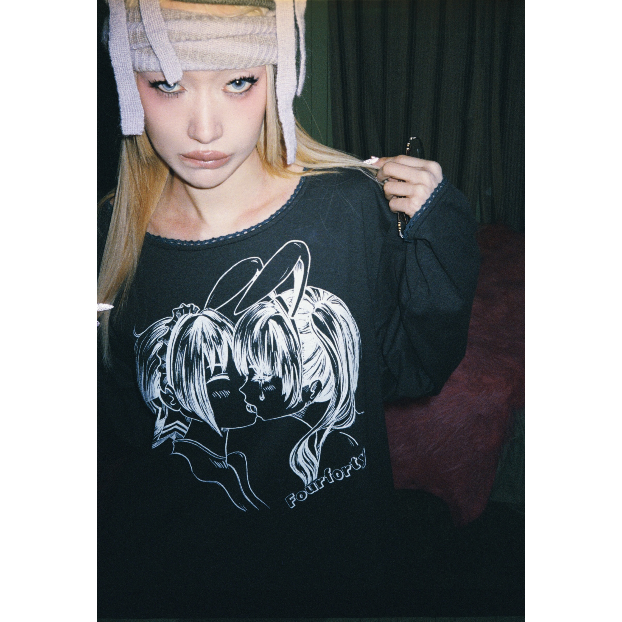 吓死香蕉亲肤长袖软暖T恤