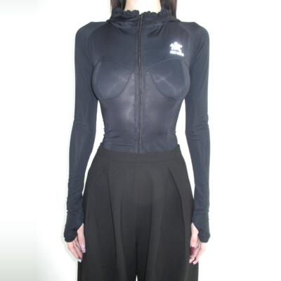 吓死香蕉机能瑜伽连帽外套