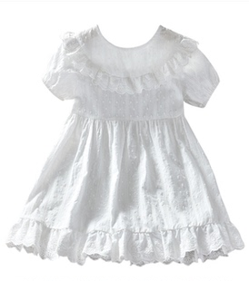 出口日本法国欧美外贸尾单捡漏剪标小中女童装蕾丝公主连衣裙