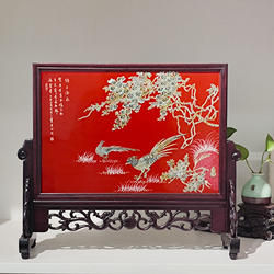 扬州漆器屏风插屏台屏摆件平磨螺钿工艺扬州特色旅游外事商务礼品