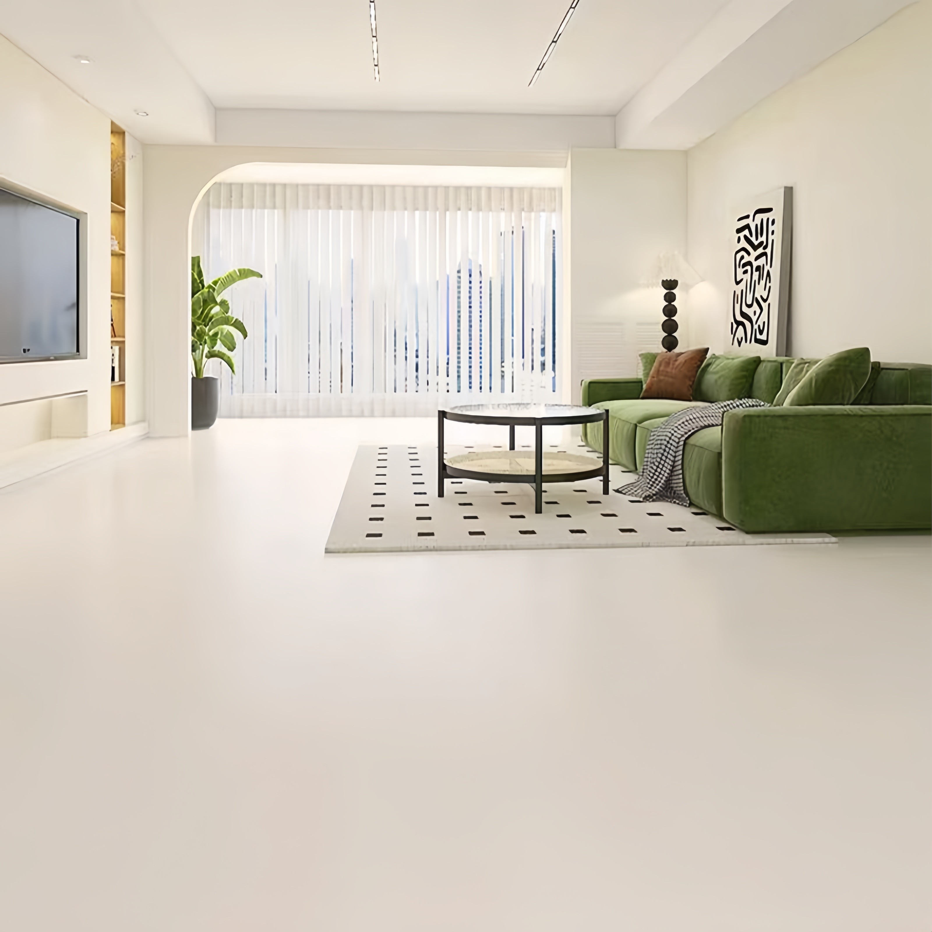 佛山超防污金丝绒柔光砖瓷砖750x1500客厅超白胚奶白色纯色地板砖 - 封面