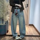 高腰宽松无弯刀裤 特价 牛仔 冬季 复合绒2025新款 JEANS 3533