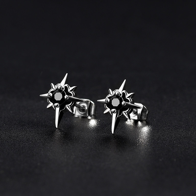 Trend earrings, silver 925 sample, high-quality style