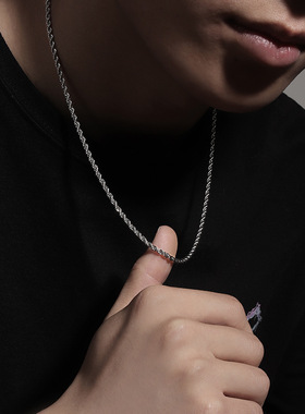 欧美街头锁骨链潮麻花链