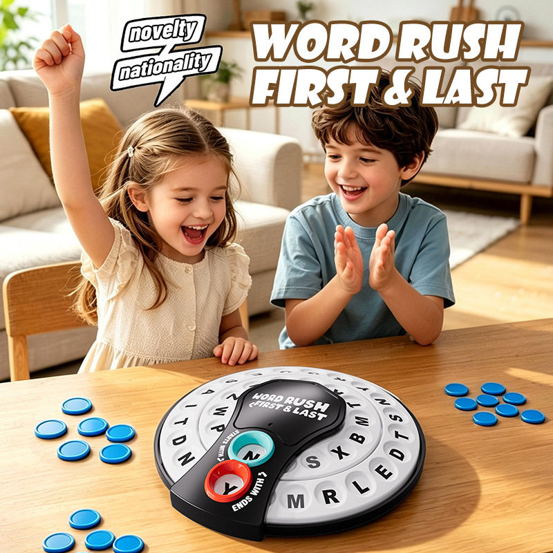 新品First&Last字母转盘益智桌游 Word Rush英文单词抢答对战桌面