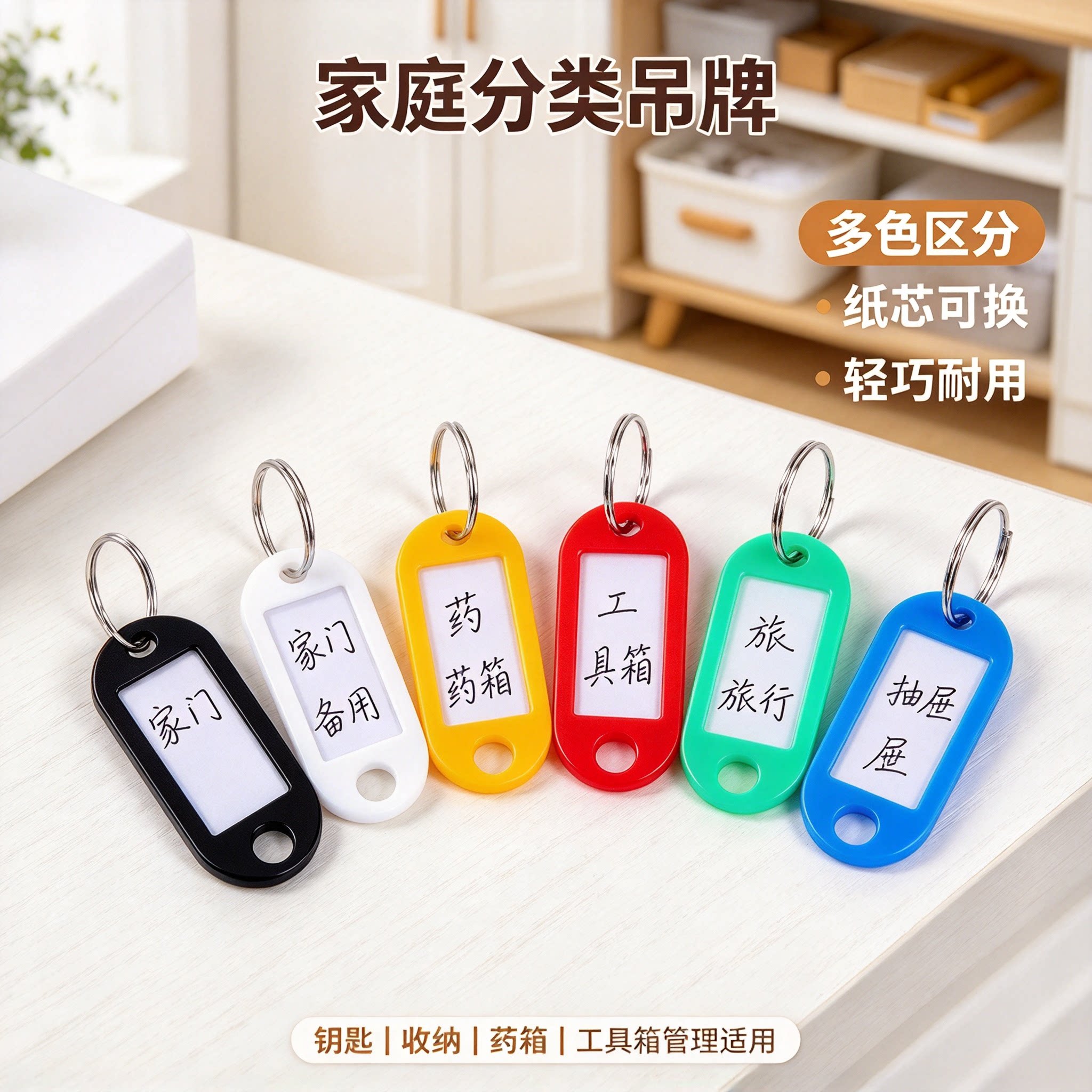 可书写牌号码纸标记贴钥匙标签