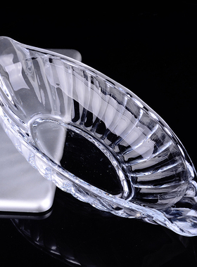 玻璃水果盘条纹雪糕碗冰淇淋沙拉盘甜品盘干果零食小吃碟家香蕉船