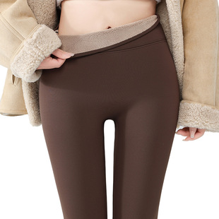 超厚800g棉裤冬季加绒外穿锦纶高弹打底裤抗寒保暖裤鲨鱼裤面膜裤